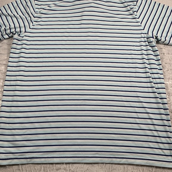 Peter Millar Polo Mens Extra Large Blue White Striped‎ Seaside Stretch - Picture 11 of 12